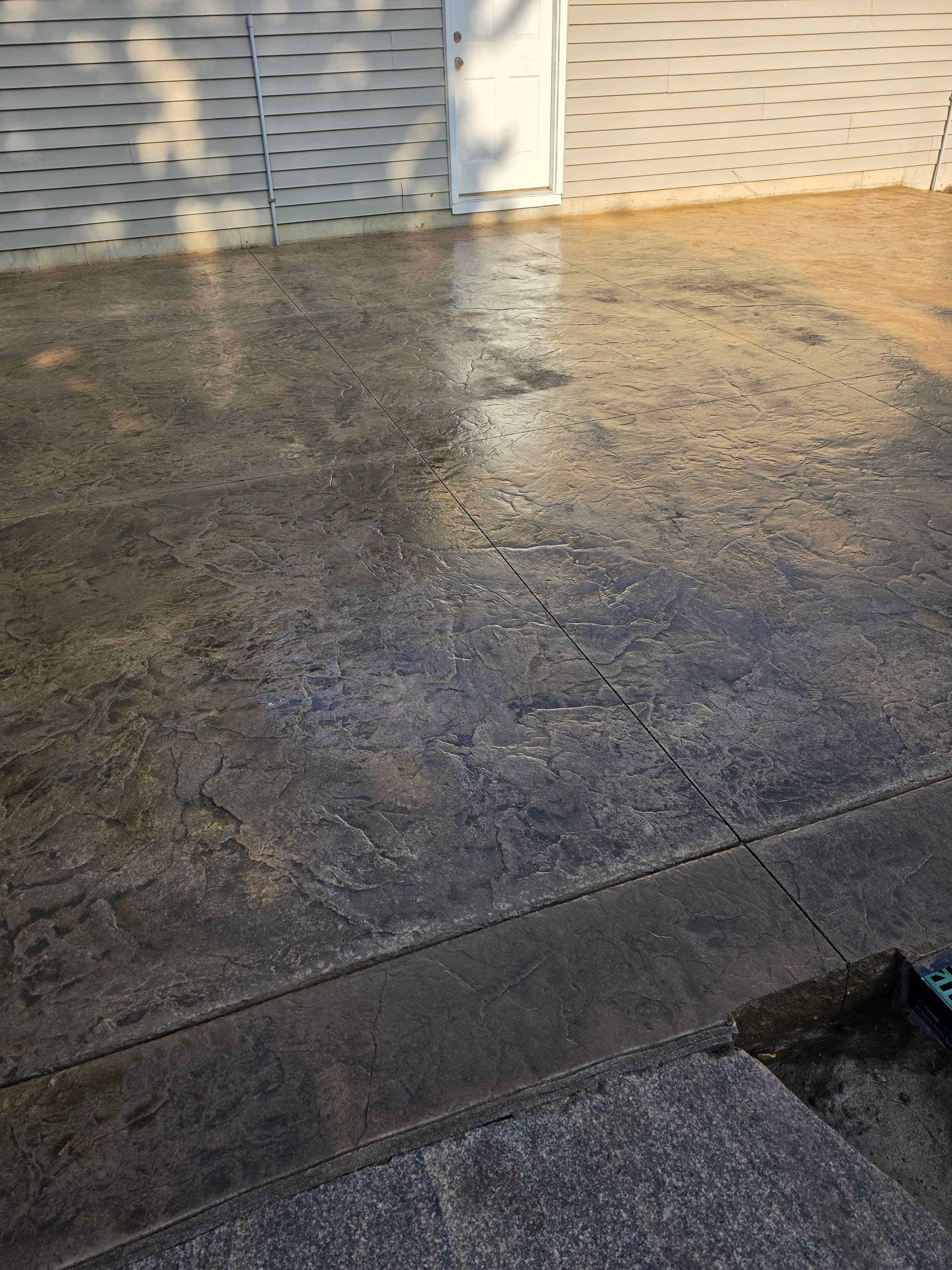 Project Roman Slate Stamped Patios and Broom Finish Concrete Wrapping Up the Week image