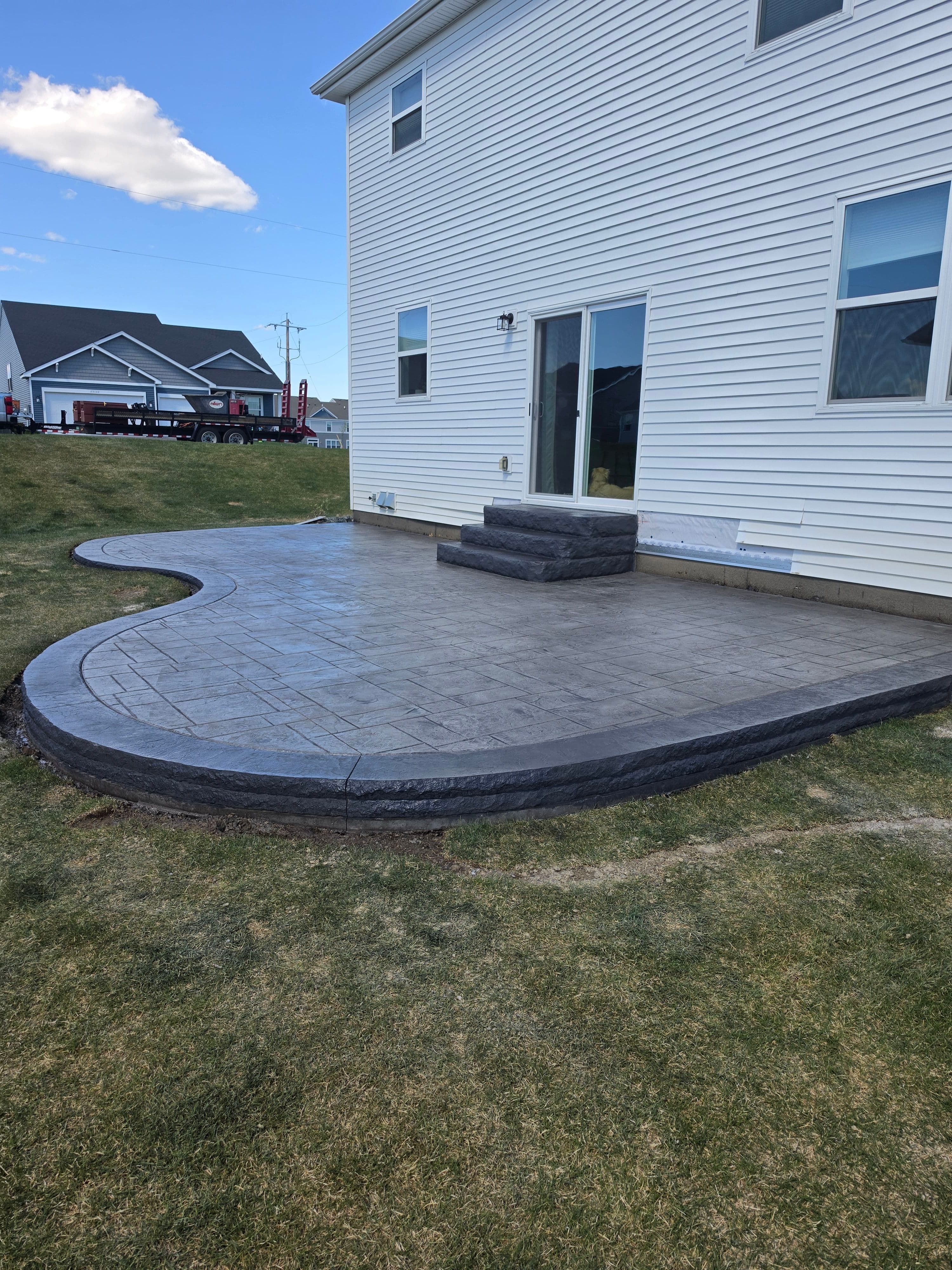 Project Stamped Concrete Patio with Steps in Rogers MN image